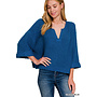 SOFT KNIT ENERGY CROPPED TOP-CLASSIC BLUE