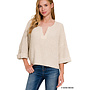 SOFT KNIT ENERGY CROPPED TOP-SAND BEIGE