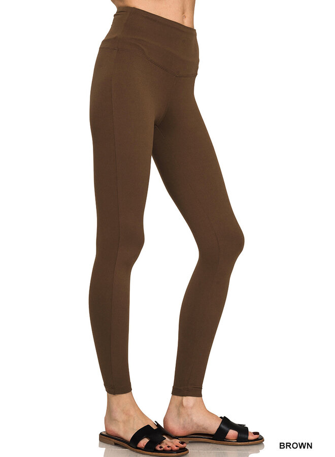 MELT IN COMFORT LEGGINGS-BROWN