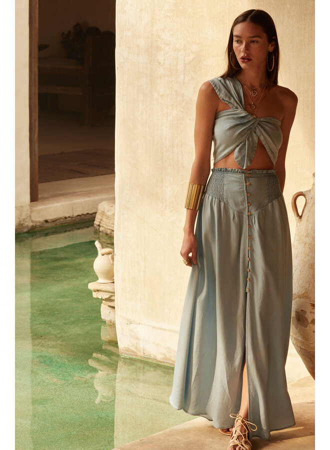 TAYLEN TENCIL ONE SHOULDER BANDEAU