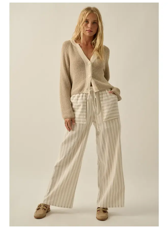 THE CONTRAST RIBBED KNIT CARDI