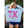 OVERSIZED & OBSESSED REVERSIBLE MOCK NECK SWEATSHIRT-TEXAS