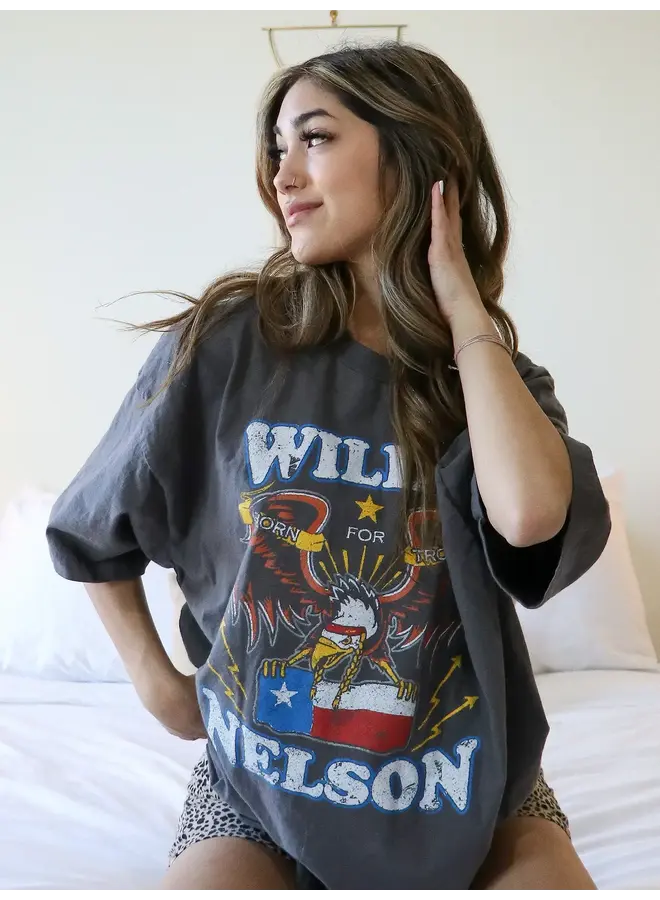 WILLIE NELSON BORN FOR TROUBLE TEE