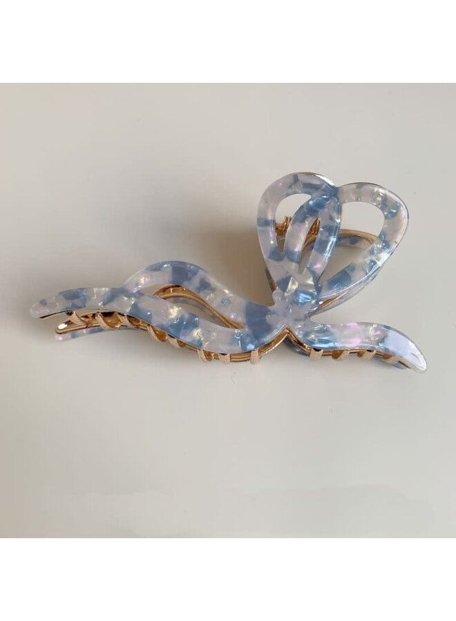 CROQUETTE BOW CLAW CLIP-BLUE