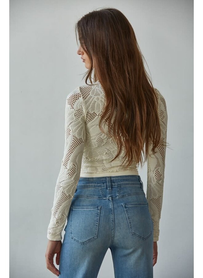 UNDER IT ALL FISHNET TOP-CREAM