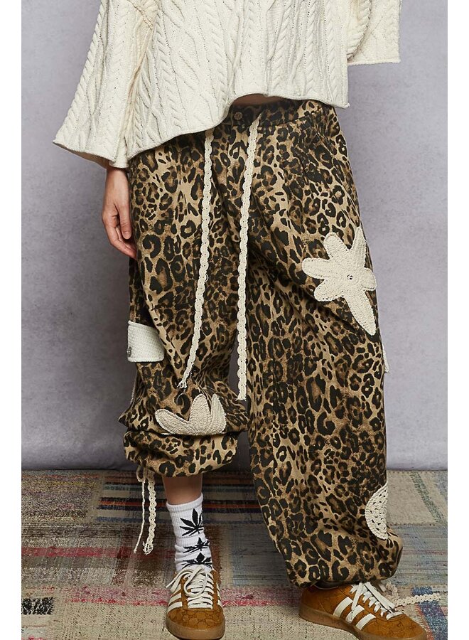 PATCH ME UP LEOPARD BALOON JOGGERS