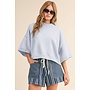 ALL BOXED UP MOCK NECK SWEATER-PASTEL BLUE