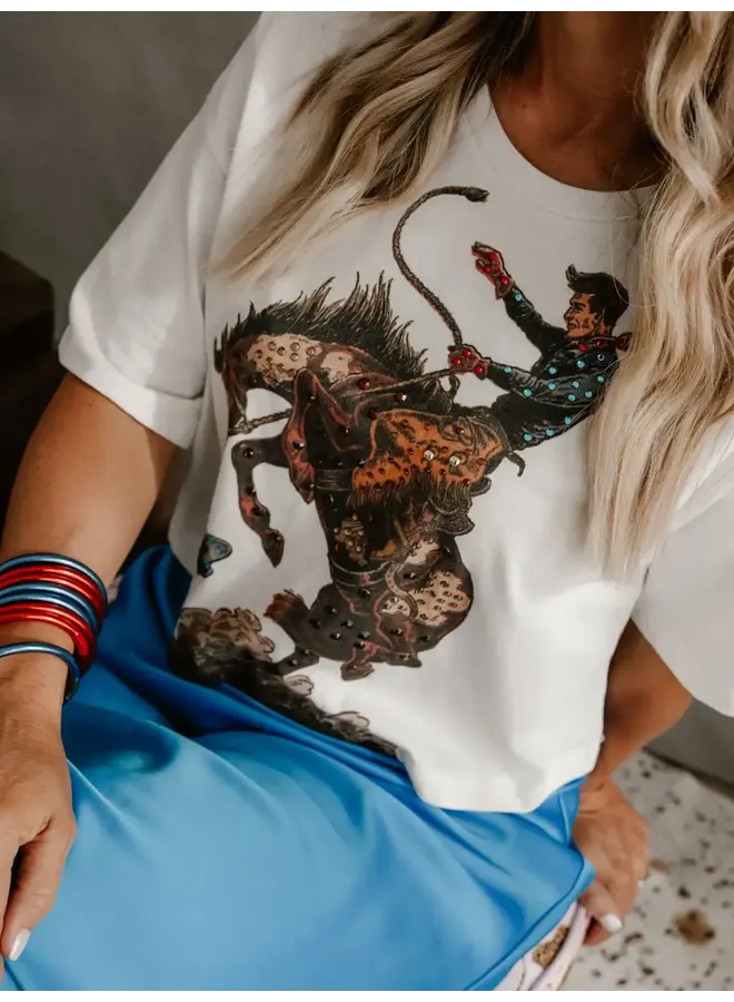 BLINGY BRONC RIDER TEE