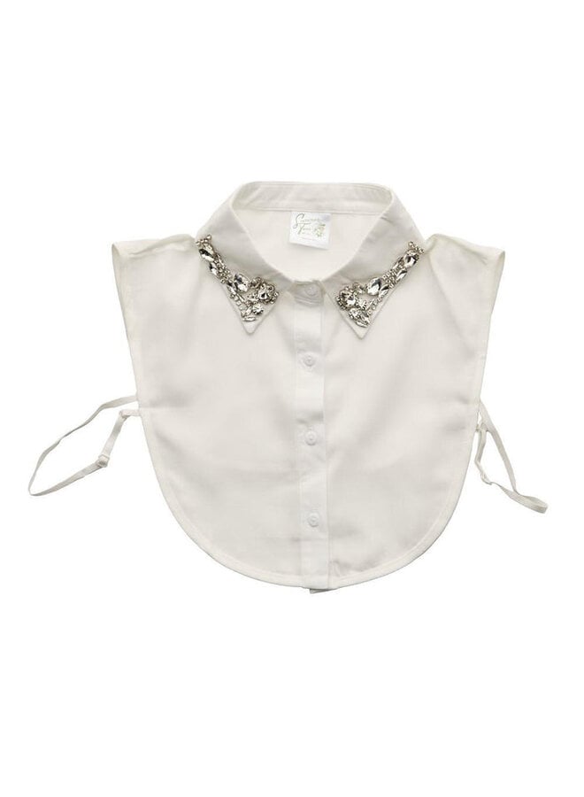JEWELED COLLAR-WHITE