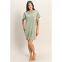 TAKE IT EASY T-SHIRT DRESS-SAGE GREEN