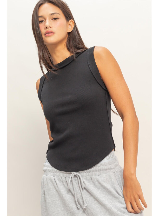 SUMMER TIME MUSCLE TANK-BLACK