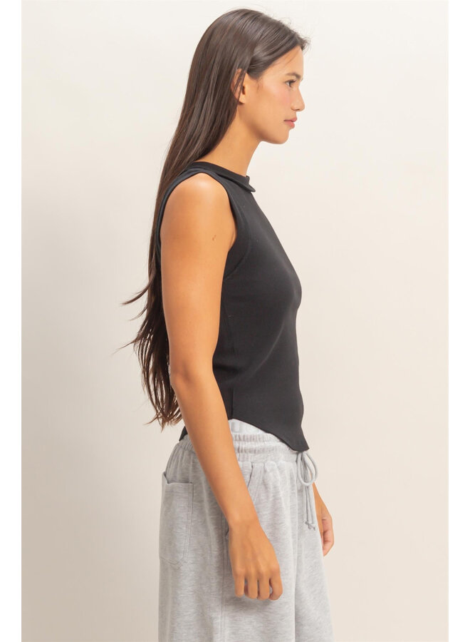 SUMMER TIME MUSCLE TANK-BLACK