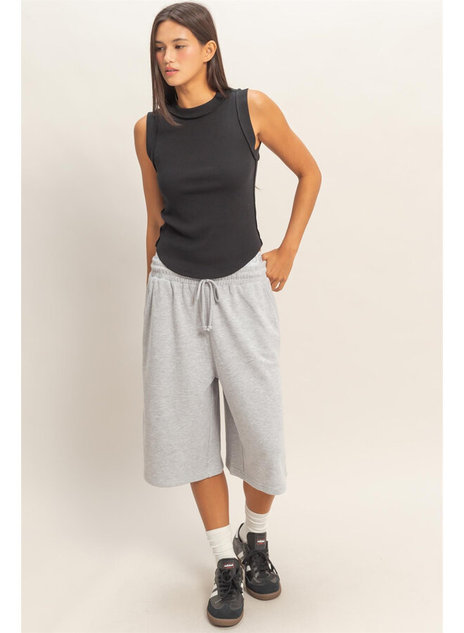 SUMMER TIME MUSCLE TANK-BLACK