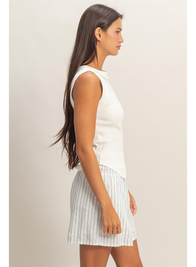 SUMMER TIME MUSCLE TANK-OFF WHITE