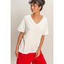 I'M FADED OVERSIZED V-NECK TEE-WHITE