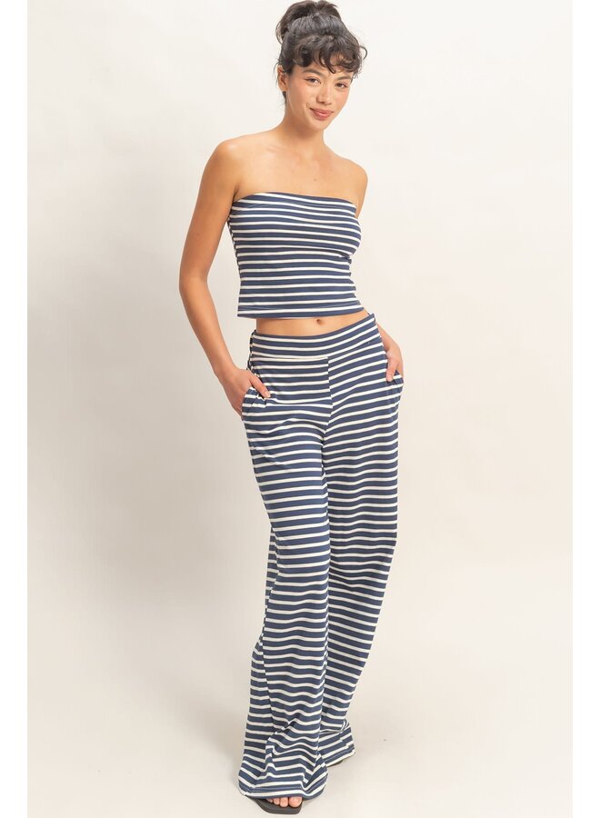 STRIPE IT DOWN NAVY KNIT SET