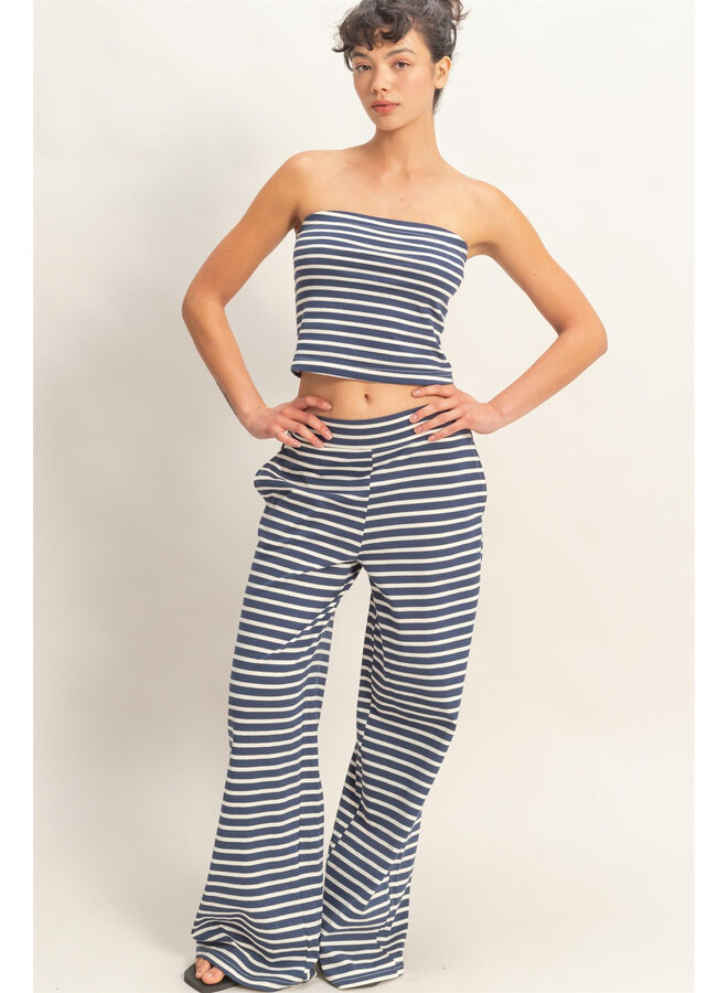 STRIPE IT DOWN NAVY KNIT SET