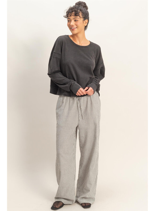 CATCH MY BACKSIDE LONG-SLEEVE TOP-BLACK