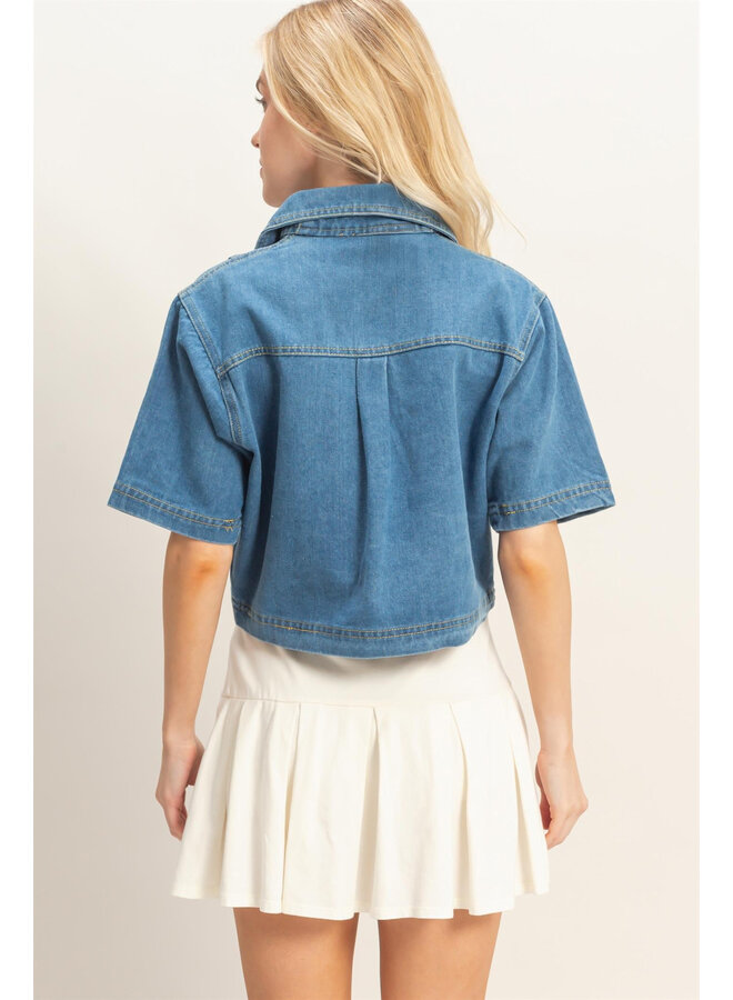 DARREN DENIM CROP TOP
