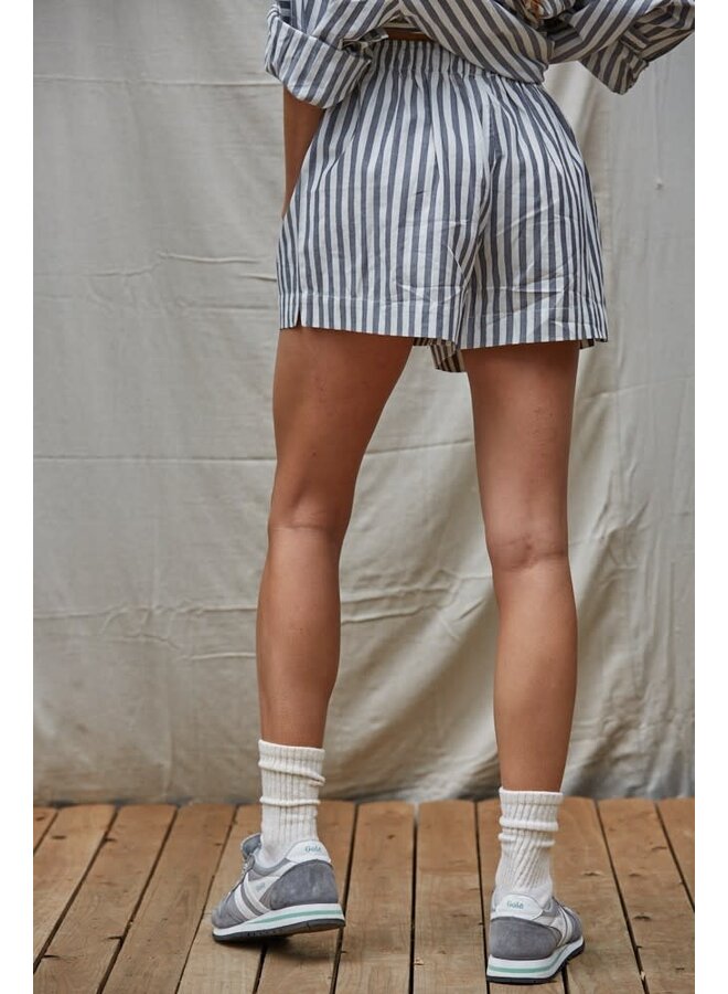 LAGUNA STRIPED WIDE LEG WOVEN SHORTS
