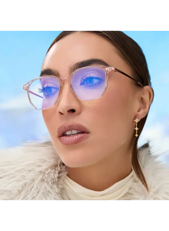NOEL BLUELIGHT GLASSES-ROSE CRYSTAL