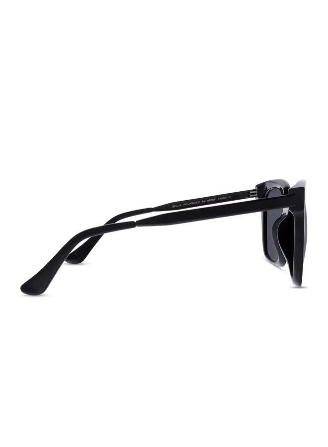 BELLA POLARIZED SUNGLASSES-BLACK & GREY