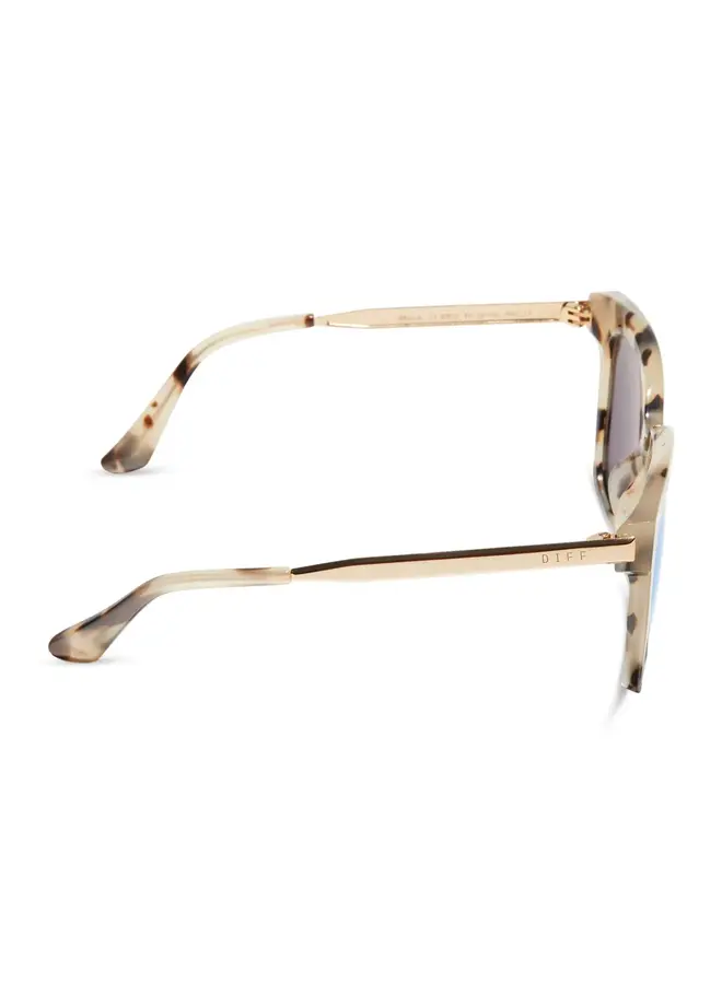BELLA SUNGLASSES-CREAM TORTOISE PINK MIRROR