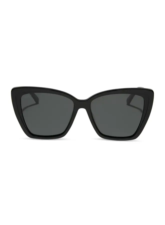 BECKY II POLARIZED SUNGLASSES-BLACK DARK SMOKE