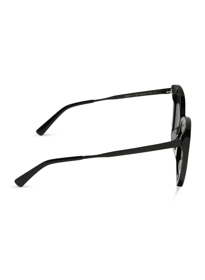 BECKY II POLARIZED SUNGLASSES-BLACK DARK SMOKE