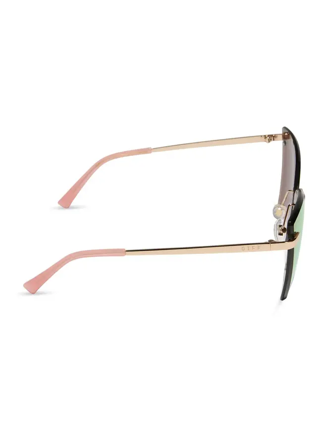 BECKY V SUNGLASSES-GOLD PEACH MIRROR