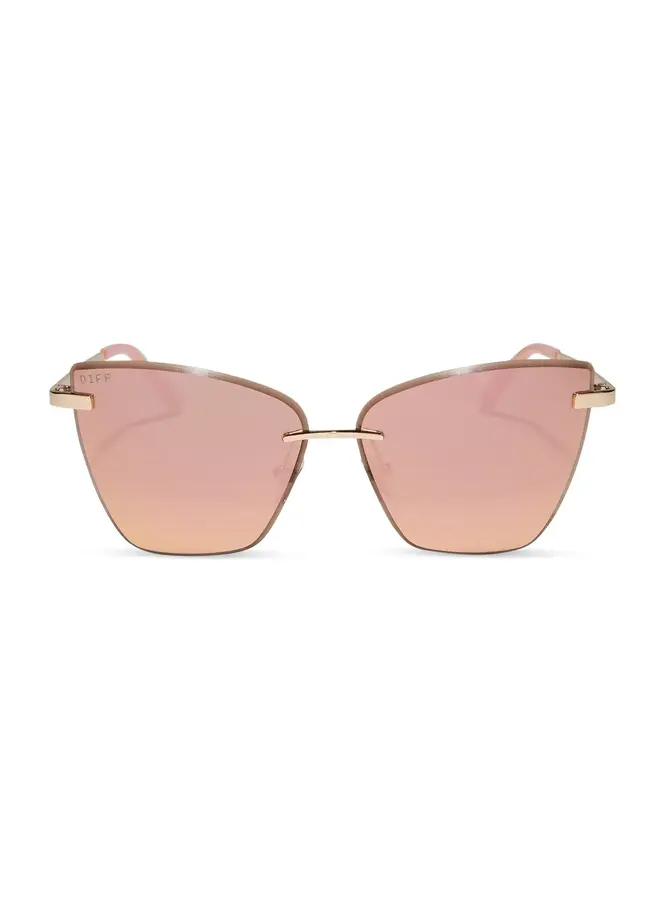BECKY V SUNGLASSES-GOLD PEACH MIRROR
