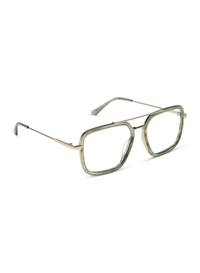 JORDAN BLUELIGHT GLASSES-MATCHA & GOLD