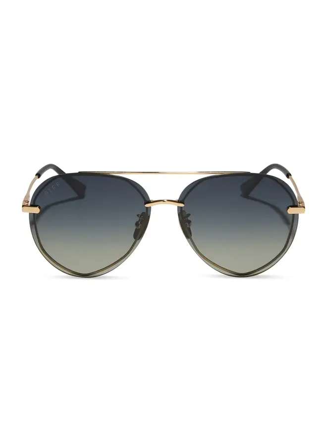 LENOX POLARIZED SUNGLASSES-GOLD & BLACK