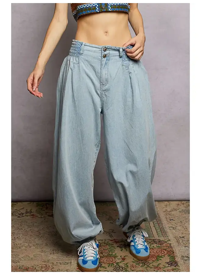 FREE SPIRIT JOGGERS-DENIM