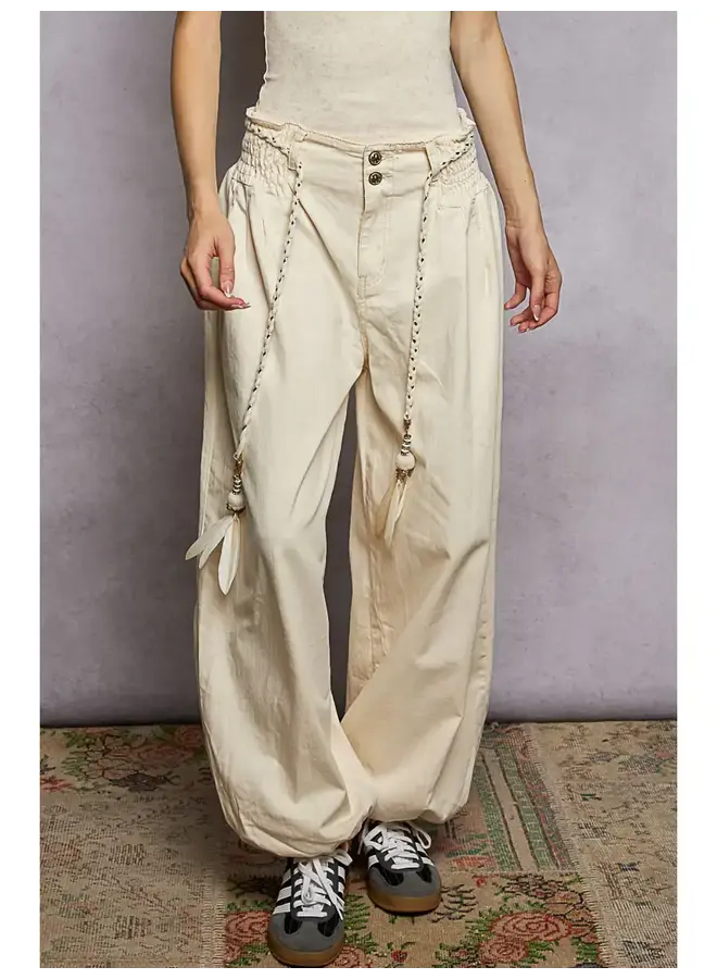 FREE SPIRIT JOGGERS-NATURAL