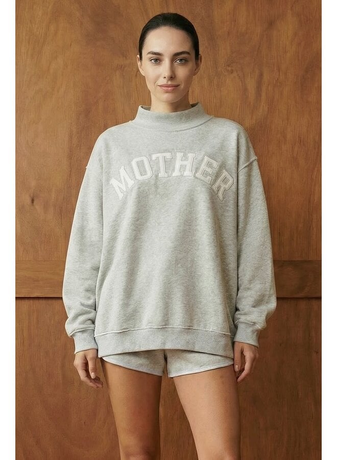 OVERSIZED & OBSESSED MOCK NECK SWEATSHIRT-MOTHER