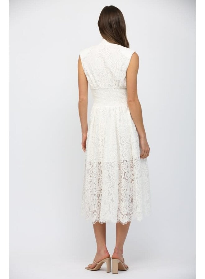 LOVE AT FIRST ZIP LACE DRESS