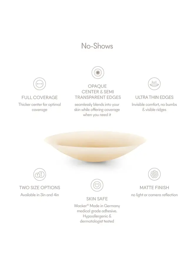 NOOD NO SHOW ADHESIVE NIPPLE COVERS-BUFF