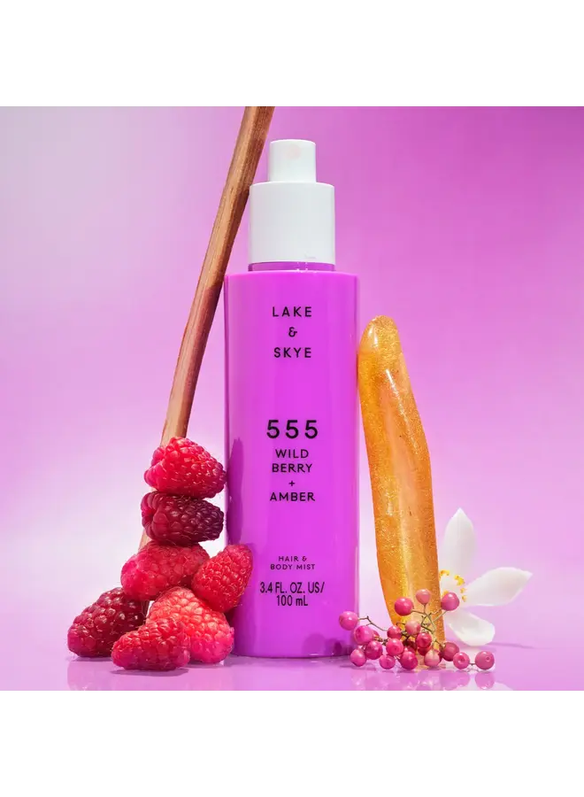 555 WILD BERRY + AMBER HAIR AND BODY MIST