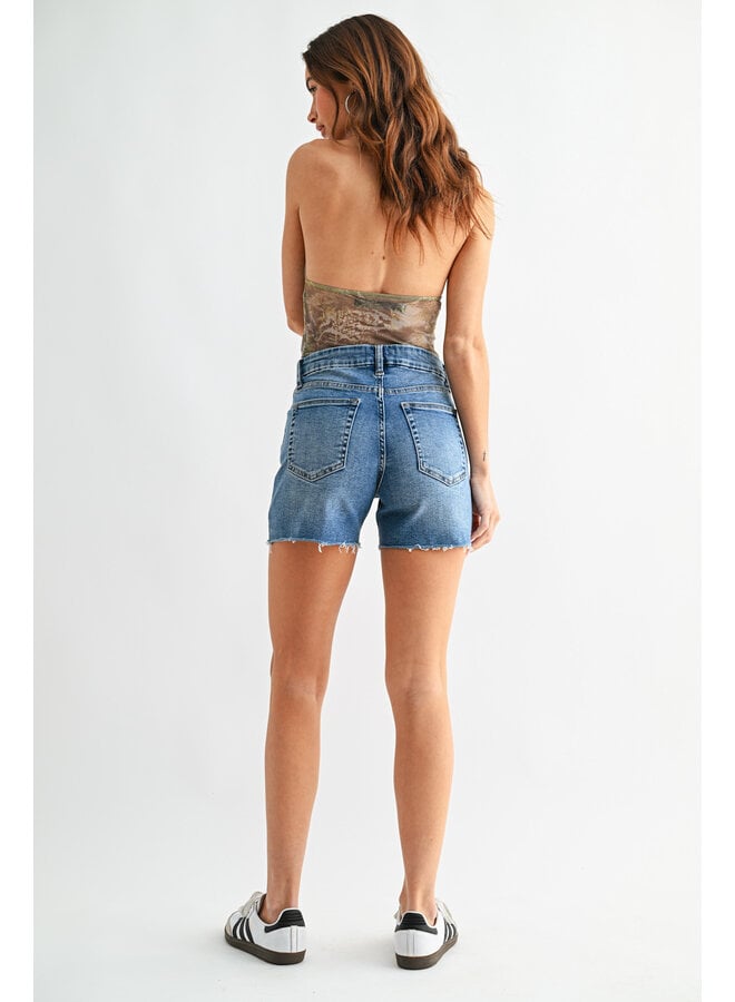 DANNY MID-RISE DENIM SHORTS