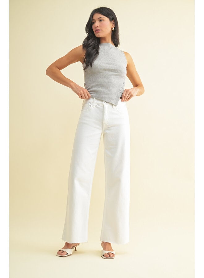 BLAKE WIDE LEG JEANS-WHITE