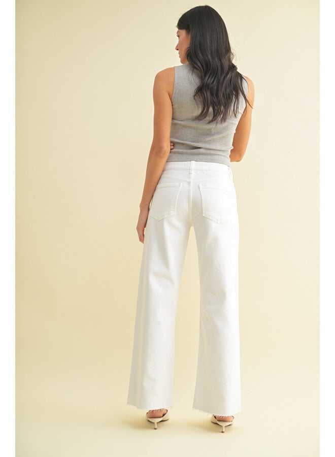 BLAKE WIDE LEG JEANS-WHITE