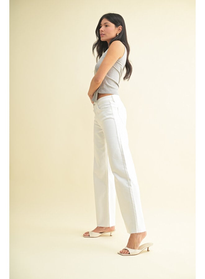 BLAKE WIDE LEG JEANS-WHITE