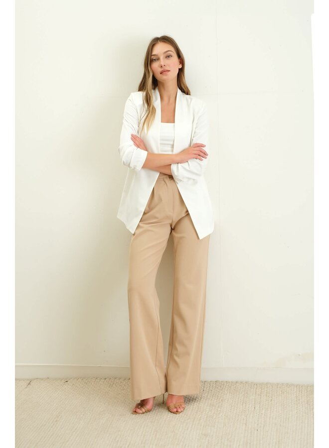 CITY CHIC RUCHED SLEEVE BLAZER