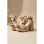 YARA RAFFIA DETAIL CHUNKY HEEL
