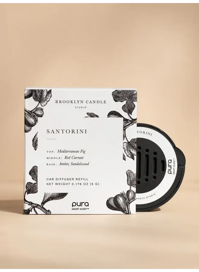 PURA CAR FRAGRANCE REFILL-BROOKLYN CANDLE SANTORINI