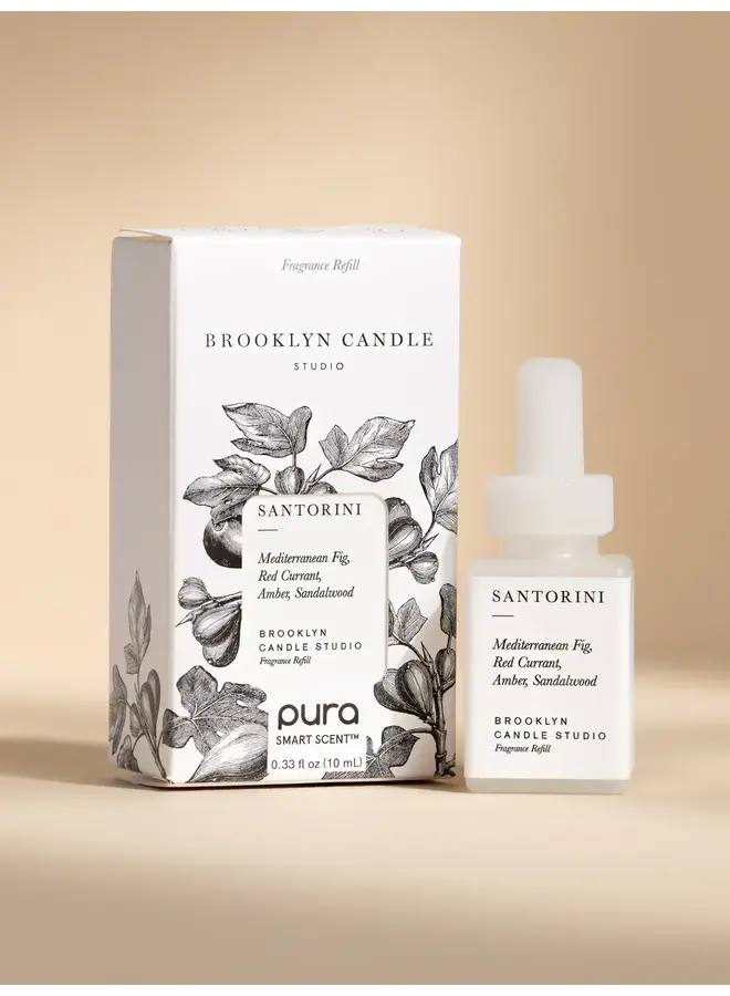PURA FRAGRANCE DIFFUSER REFILL-BROOKLYN CANDLE SANTORINI