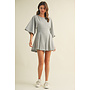 IT'S GIVING ROMPER-HEATHER GREY