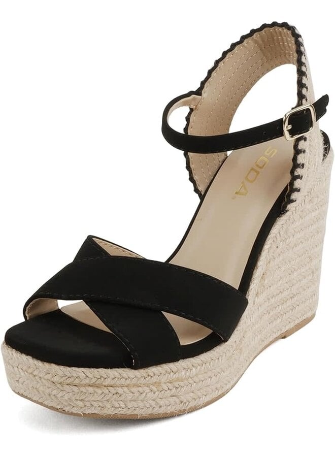 LORITA BLACK WEDGE
