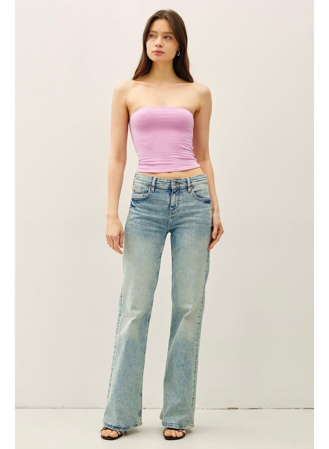 YES BASICALLY BANDEAU TOP-FONDANT PINK